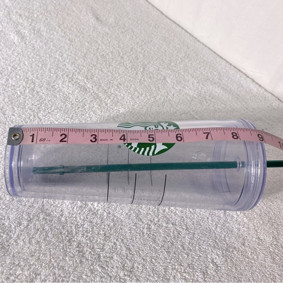 Starbucks Cold Cup Clear Venti Tumbler Traveler with Green Logo & Straw - Picture 12 of 12